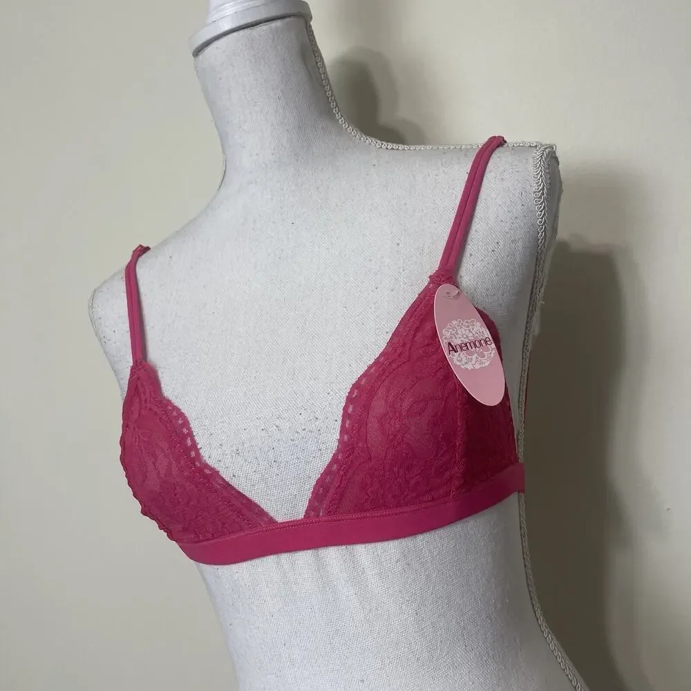 3-pack Women Lace Bralette Sexy‎ Bra Floral Lingerie Night Top Triangle M/L